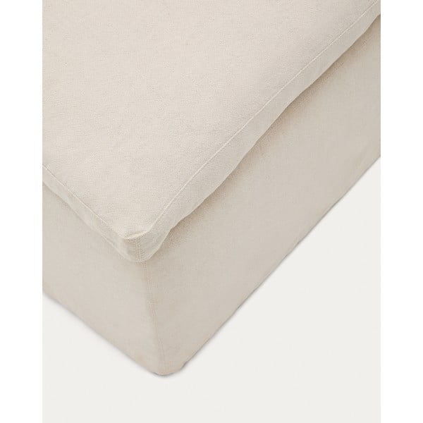 Bézs len lábtartó Zenira – Kave Home-image-3