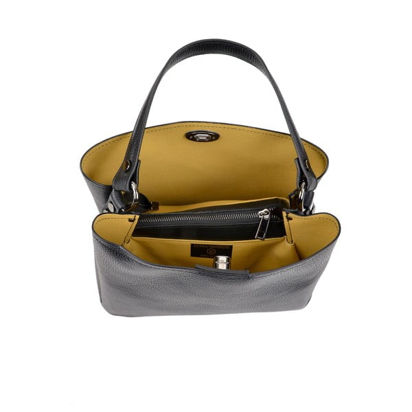 Simplio fekete bőrtáska - Luisa Vannini-image-1