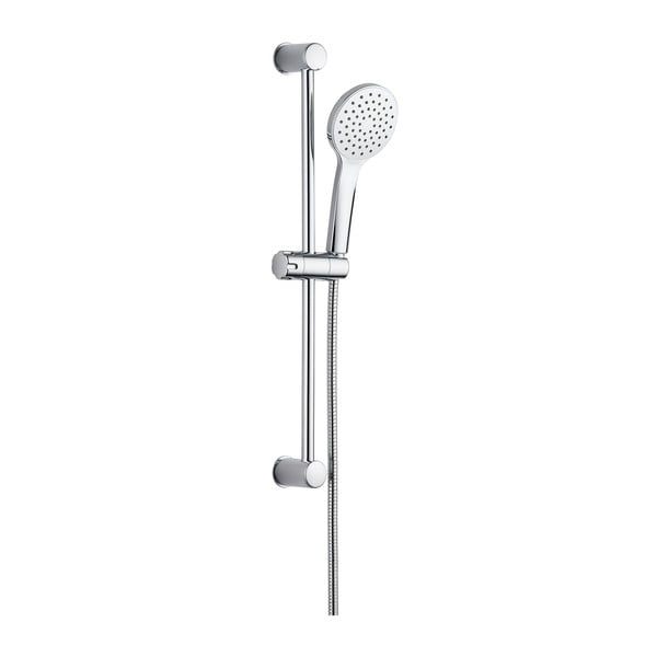 Ezüstszínű rozsdamentes acél zuhanyszett kézi tussal-tolható tartóval 60 cm No. 2 – Allstar