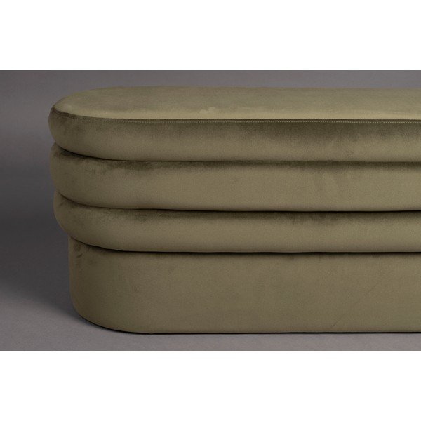 Khaki bársony pad Aditi – Dutchbone-image-4