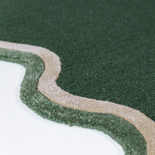 Sötétzöld kézi szövésű gyapjúkeverék szőnyeg 200x290 cm Rivo Wool – Flair Rugs-image-3
