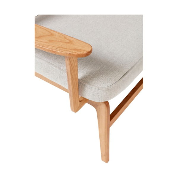 Haze szürke fotel tölgyfa konstrukcióval - Hübsch-image-2