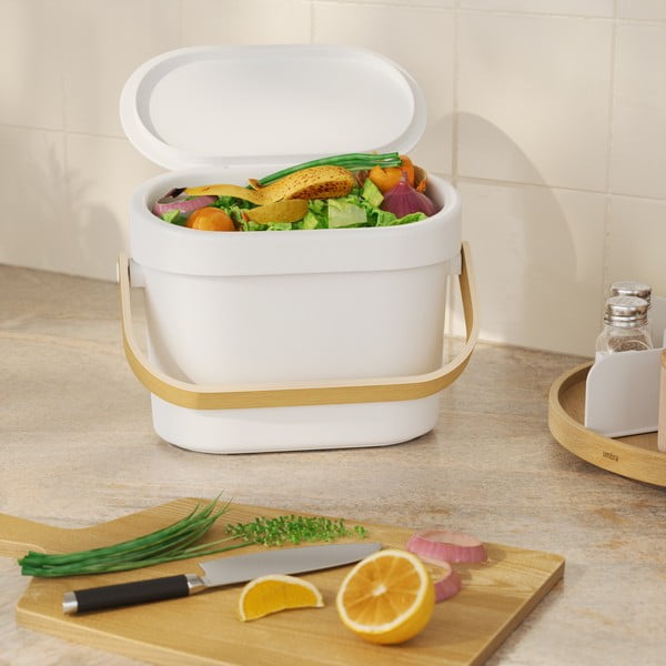 Fehér komposztálható hulladék gyűjtő 4 l Bellwood – Umbra-image-1