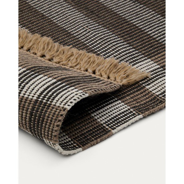 Fekete kétoldalas-kézi szövésű szőnyeg 60x90 cm Barani – Kave Home-image-4