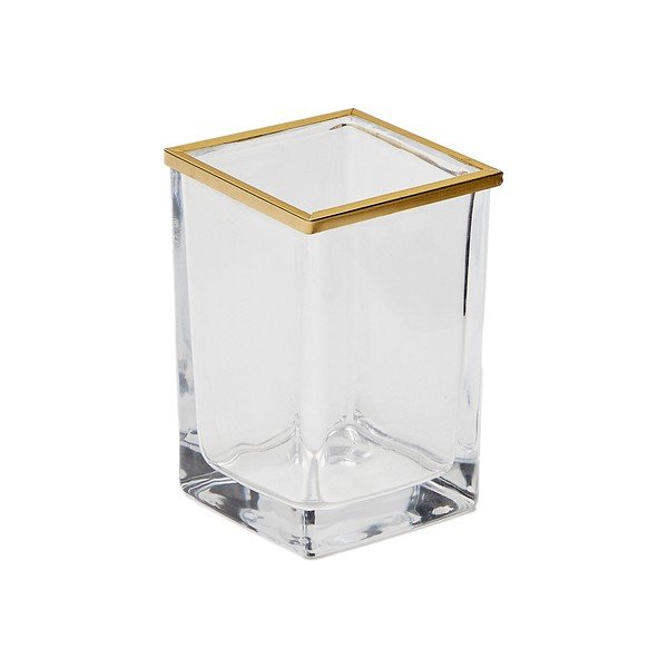 Aranyszínű üveg fogkefetartó pohár Soanet – Kave Home