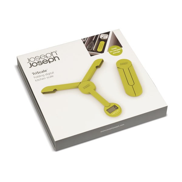 TriScale zöld összecsukható digitális konyhai mérleg - Joseph Joseph-image-2
