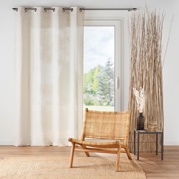 Krémszínű függöny 140x240 cm Pauline – douceur d'intérieur-image-1