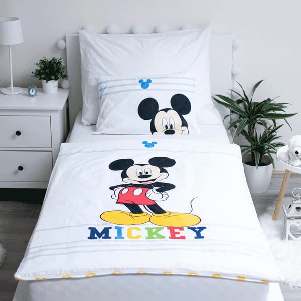 Pamut ágyneműhuzat babaágyhoz 100x135 cm Mickey – Jerry Fabrics-image-1