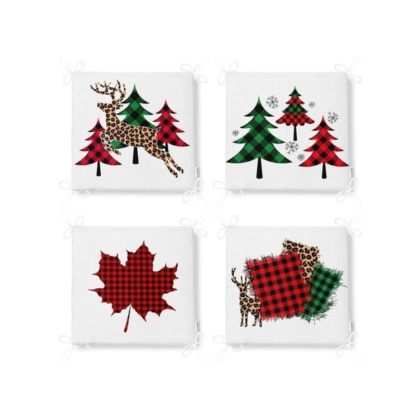 Székpárna szett karácsonyi mintával 4 db-os  40x40 cm Tartan – Mila Home
