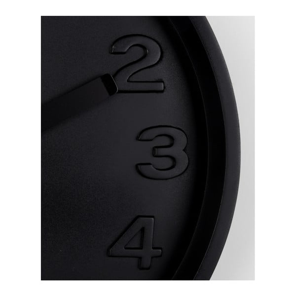 Concrete fekete beton falióra fekete mutatókkal - Zuiver-image-4