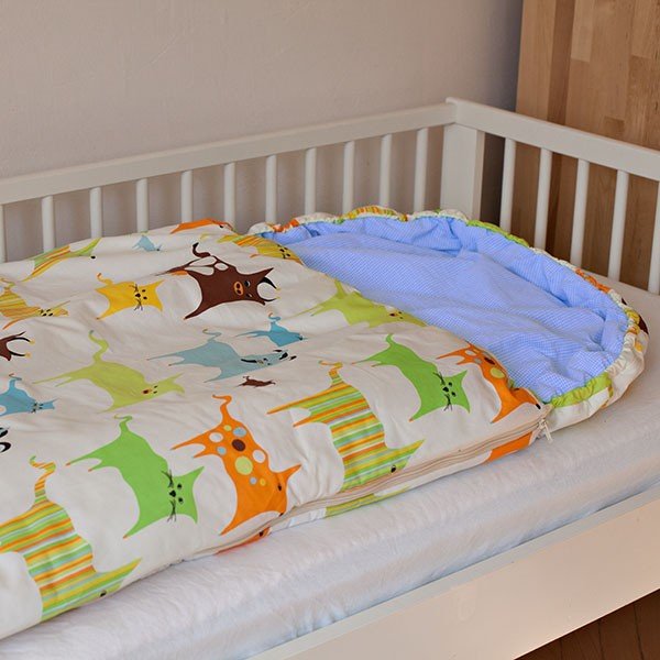 Gyerek hálózsák, színes állatos motívummal, 70 x 165 cm - Bartex Design-image-2