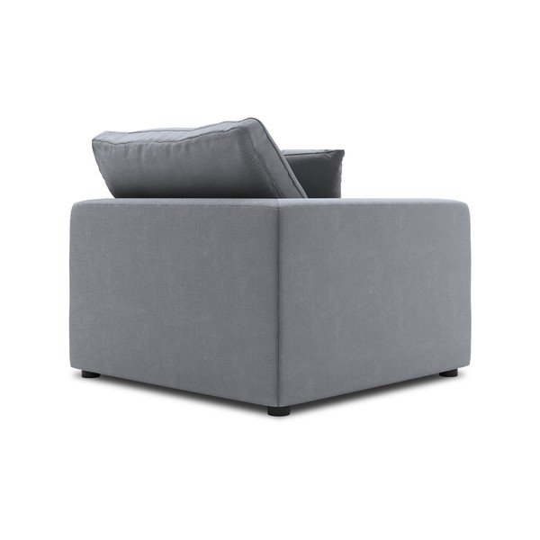 Galaxy szürke sarokrész moduláris kordbársony kanapéhoz, bal oldali - Windsor & Co Sofas-image-3