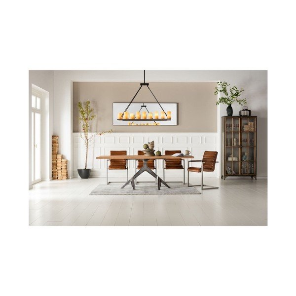 Cantilever barna bőrszék, kartámasszal - Kare Design-image-4