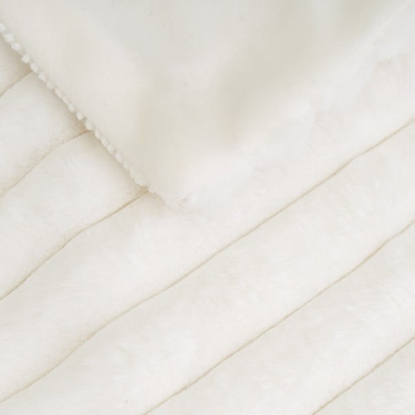 Fehér mikroplüss takaró 130x160 cm Fur Velvet – Casa Selección-image-1