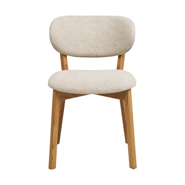 Bézs-natúr színű kárpitozott étkezőszék Dunkirk – House Nordic-image-2