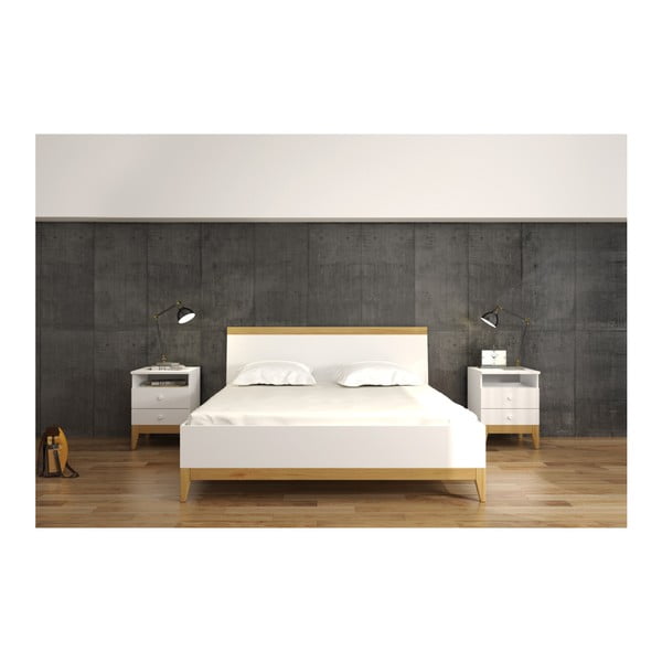 Livia BC kétszemélyes tömör borovi fenyő ágy, 140 x 200 cm - SKANDICA-image-4