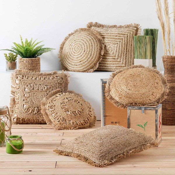 Juta díszpárna ø 40 cm Tournicotti – douceur d'intérieur-image-1