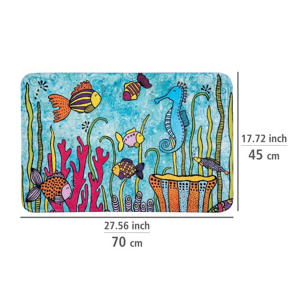 Textil fürdőszobai kilépő 45x70 cm Rollin'Art Ocean Life – Wenko-image-3