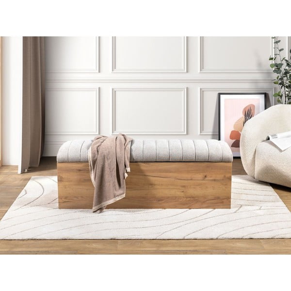 Világosszürke-natúr színű pad Oceane – Bobochic Paris-image-1