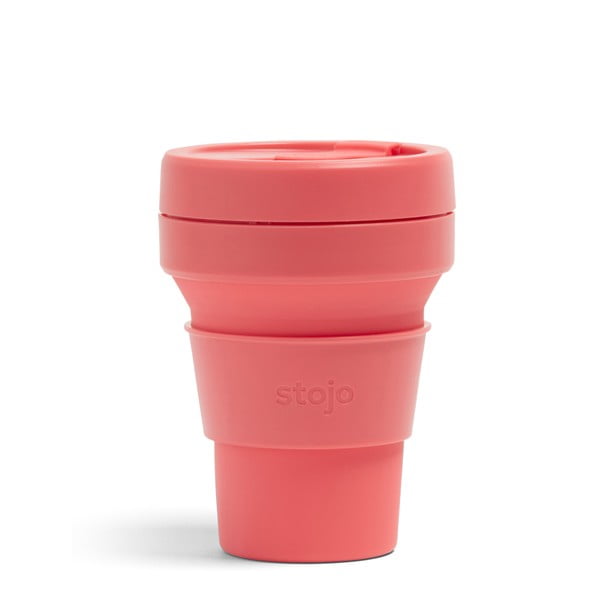 Pocket Cup Coral rózsaszín összecsukható pohár, 355 ml - Stojo
