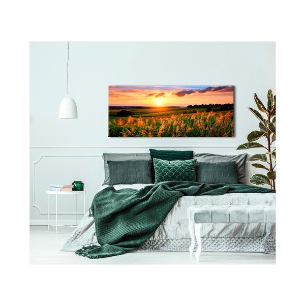 Glas Sunset Meadow kép, 50 x 125 cm - Styler-image-2