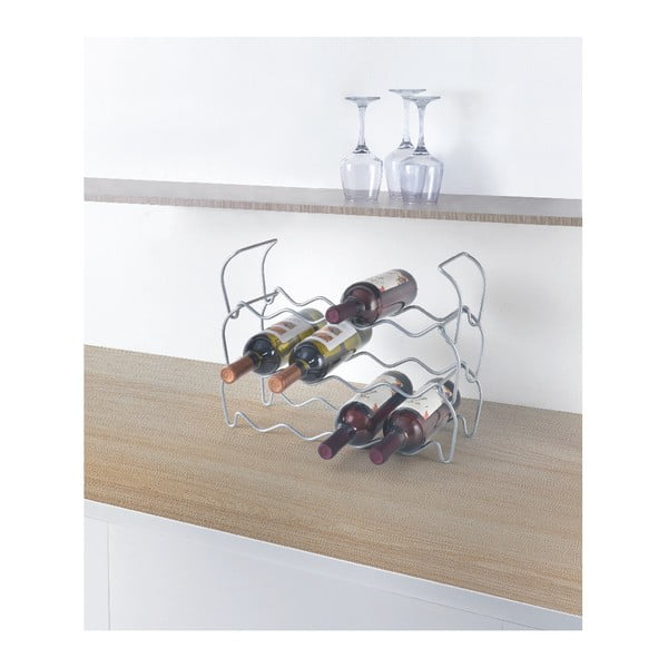 Wine háromszintes borosüveg tartó 12 palackhoz, hossz 45 cm - Metaltex-image-4