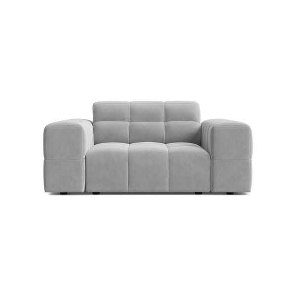 Világosszürke bársony fotel Chicago – Cosmopolitan Design