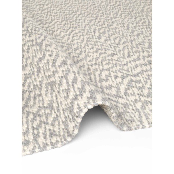 Világosszürke-krémszínű kézi szövésű gyapjú szőnyeg 140x200 cm Lyon Beans – Elle Decoration-image-4