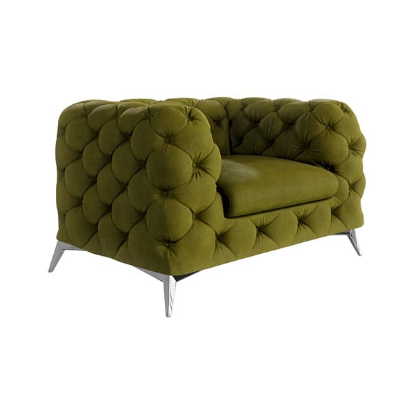 Zöld bársony fotel Chelsea – Ropez