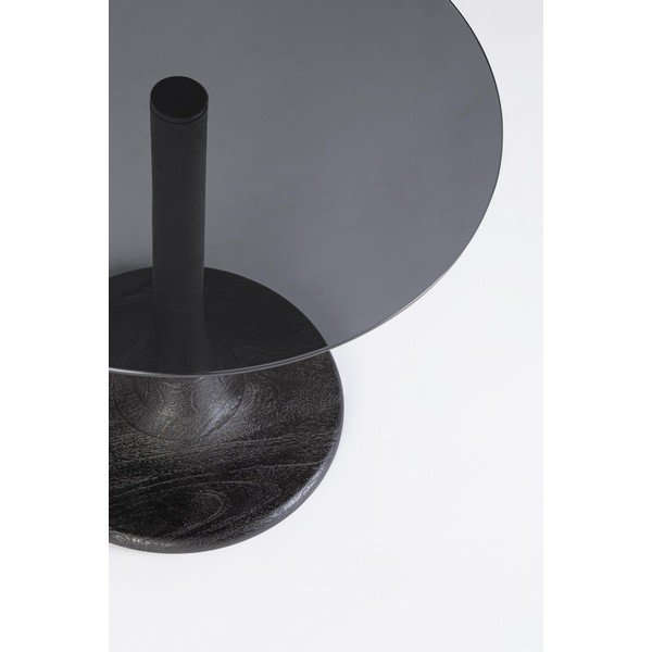 Kerek tárolóasztal üveg asztallappal ø 45 cm Aberdeen – Bizzotto-image-2