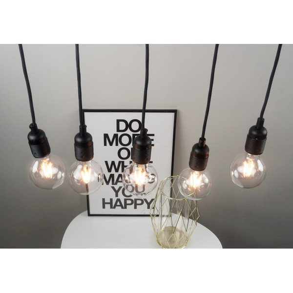 Uno fekete ötágú függőlámpa - Sotto Luce-image-2