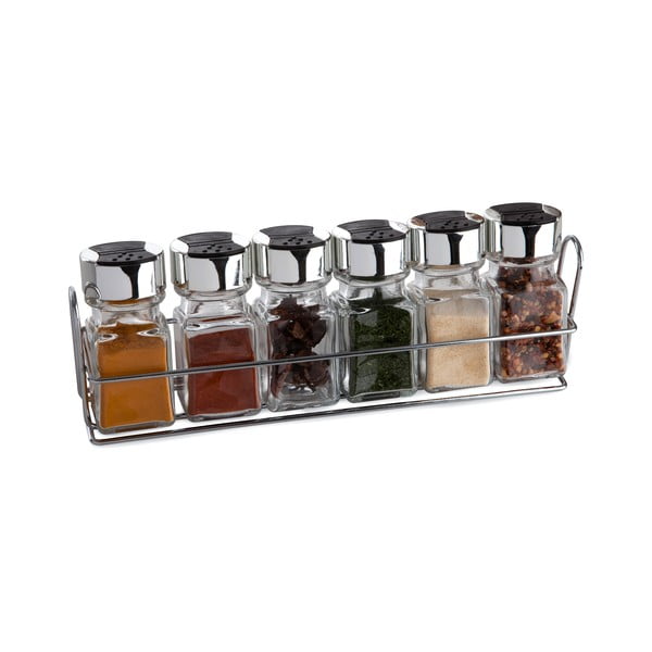 Spicy 6 db-os fűszertartó készlet, állvánnyal - Sabichi-image-1
