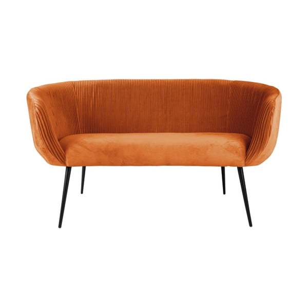 Narancssárga kanapé bársony felülettel Majestic - Leitmotiv