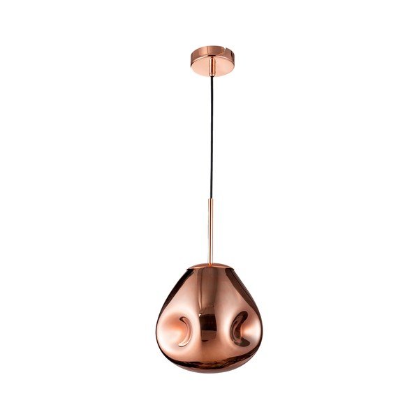 Rózsaarany színű üveg függőlámpa ø 25 cm Lava – Nova Luce