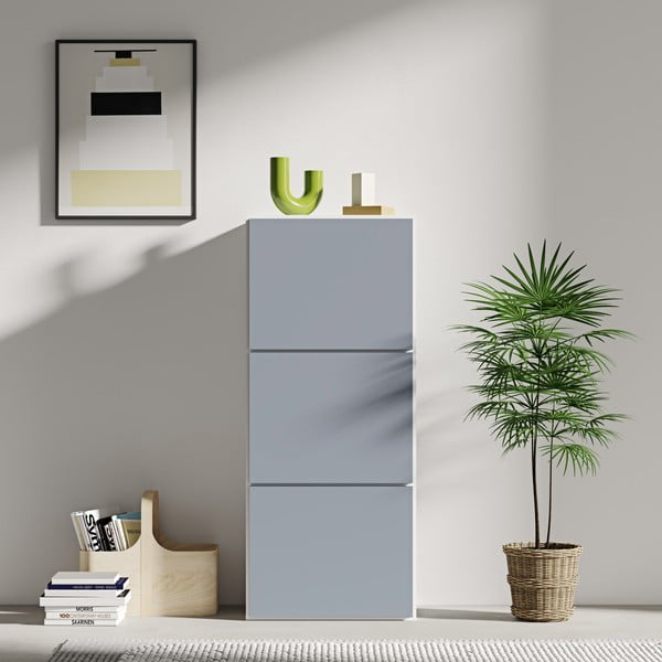 Fehér-szürke cipőtartó Bamboo – TemaHome-image-1