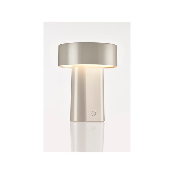 Szürkésbézs műanyag LED asztali lámpa (magasság 18 cm) Oblong – Zone-image-3