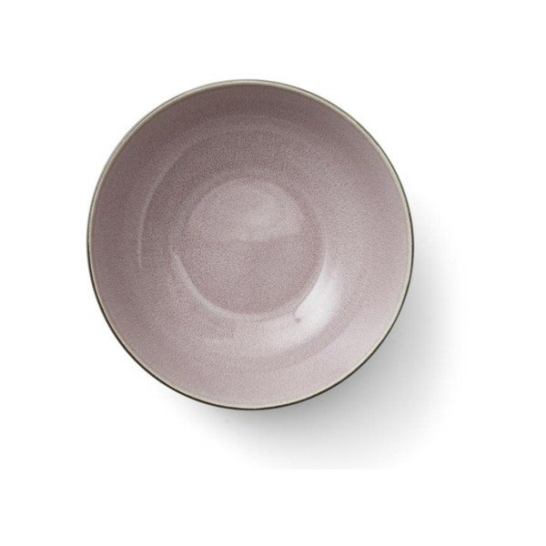 Mensa szürke agyagkerámia salátástál rózsaszín belső zománccal, átmérő 30 cm - Bitz-image-3