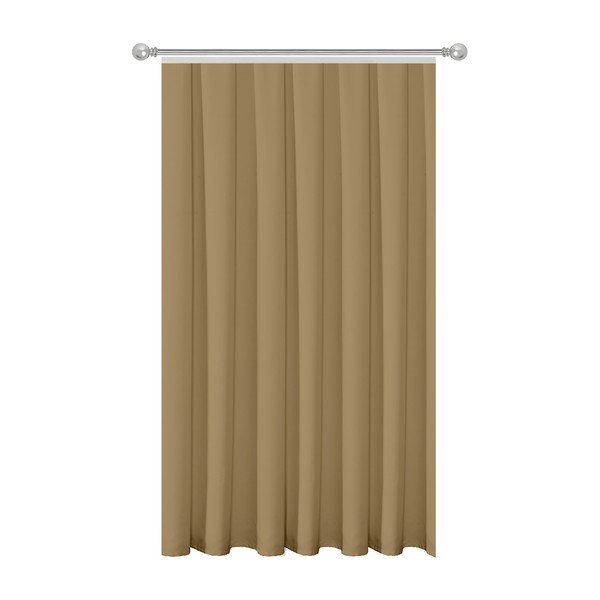 Honey Plain Collection világosbarna függöny, 140 x 270 cm - Mike & Co. NEW YORK