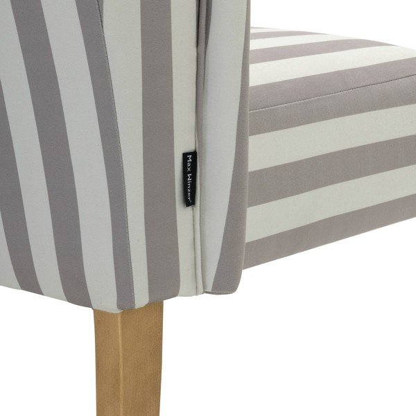 Hendrick szürke-fehér párnázott pad - Max Winzer-image-1