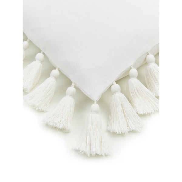 Shylo fehér bársony dekoratív párnahuzat, 40 x 40 cm - Westwing Collection-image-1
