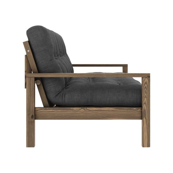 Fekete-antracitszürke kinyitható kanapé 205 cm Knob – Karup Design-image-4