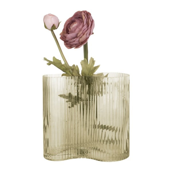 Wave zöld üveg váza, magasság 18 cm - PT LIVING-image-4