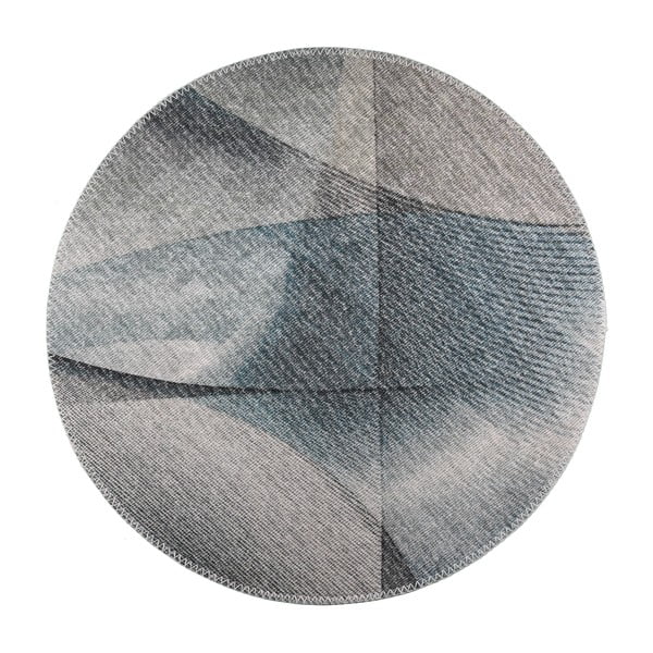 Világosszürke mosható kerek szőnyeg ø 100 cm – Vitaus
