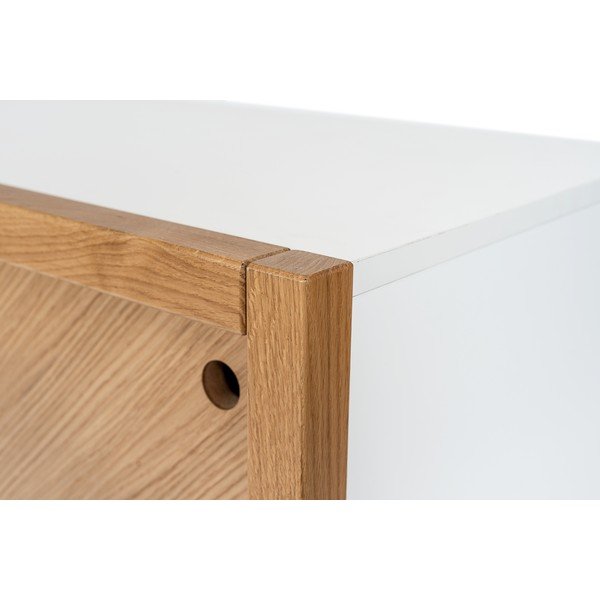 Cubis barna-fehér tölgyfa komód - Woodman-image-1