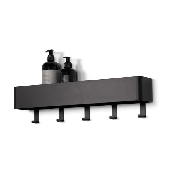 Fekete fali acél fürdőszobai polc Multi – Spinder Design-image-2