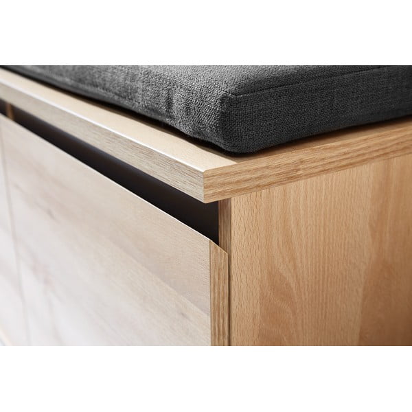 Cipősszekrény bükkfa dekorral, paddal Lissabon - Germania-image-4