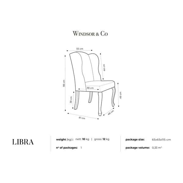 Libra Designs világosszürke szék - Windsor & Co Sofas-image-2