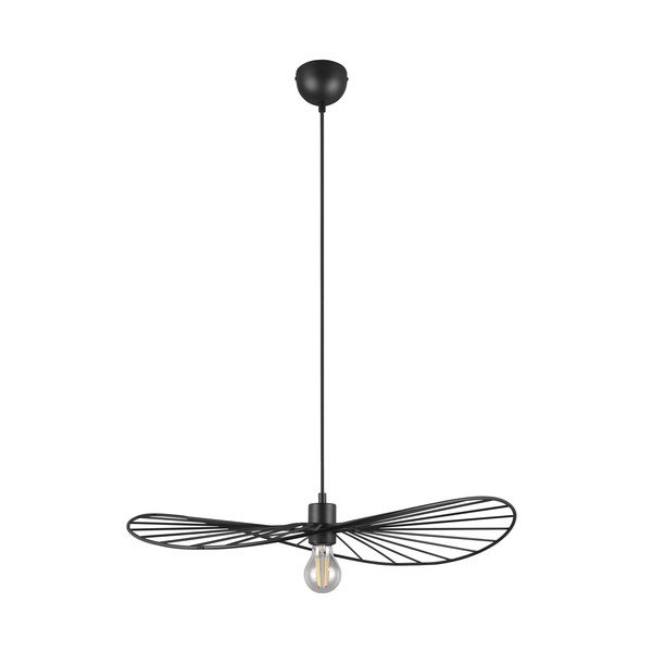 Matt fekete függőlámpa ø 60 cm Chapeau – Reality