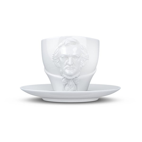 Richard Wagner fehér porcelán csésze és csészealj szett, 260 ml - 58products
