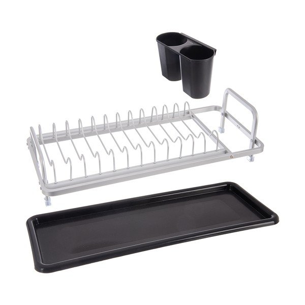 Fekete-fehér fém edényszárító 41,5x17 cm Deluxe – Orion-image-2